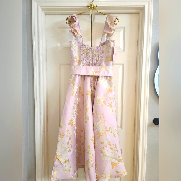 V. Chapman Vera Ruffle-Strap Midi Dress - Picture 5 of 16